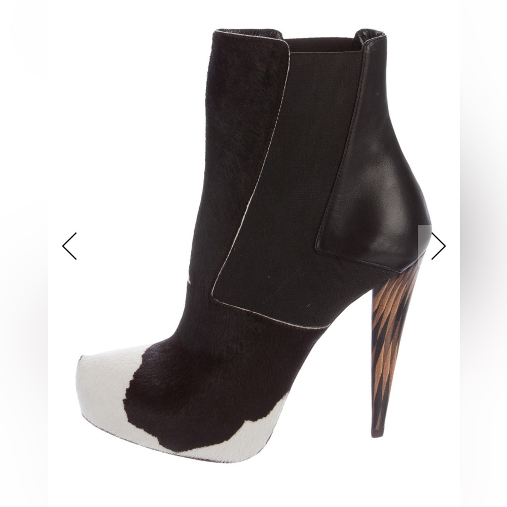 Gently Used Fendi Pony Hair Cow Print Boots | Size 37